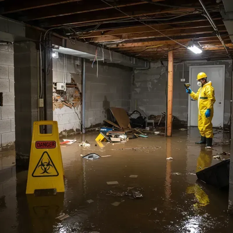 Flooded Basement Electrical Hazard in Saint Augustine South, FL Property